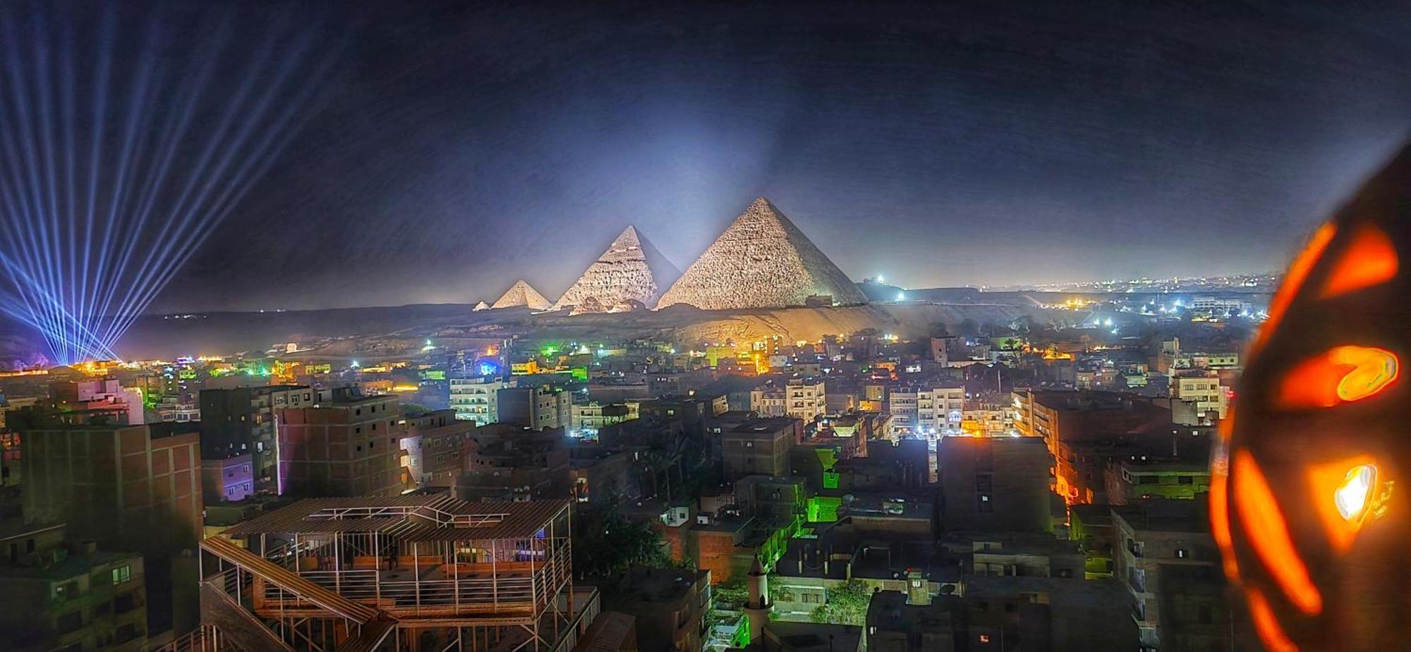 Oscar Pyramids View Hotel Nazlet el-Sîsi Kültér fotó