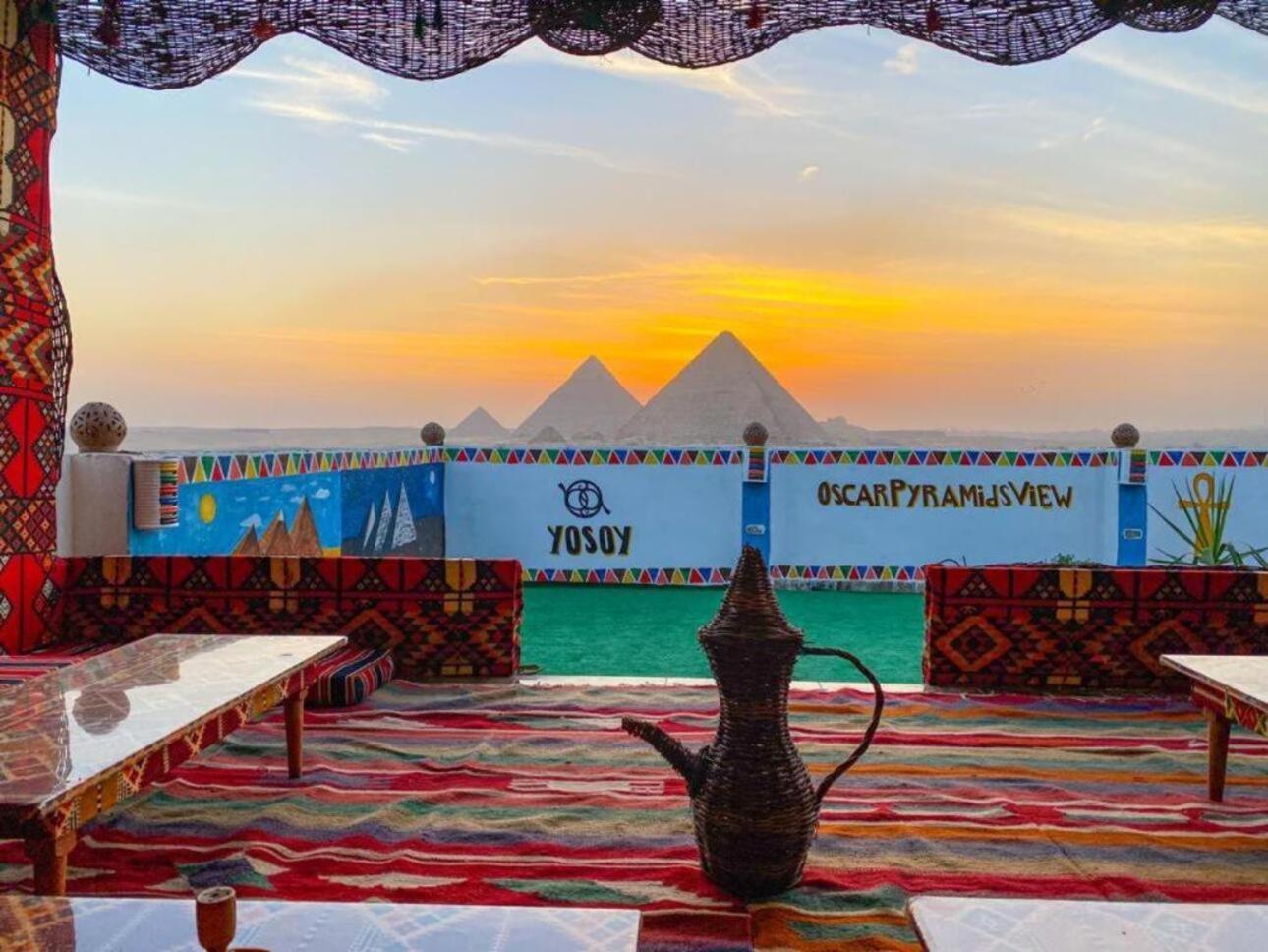 Oscar Pyramids View Hotel Nazlet el-Sîsi Kültér fotó