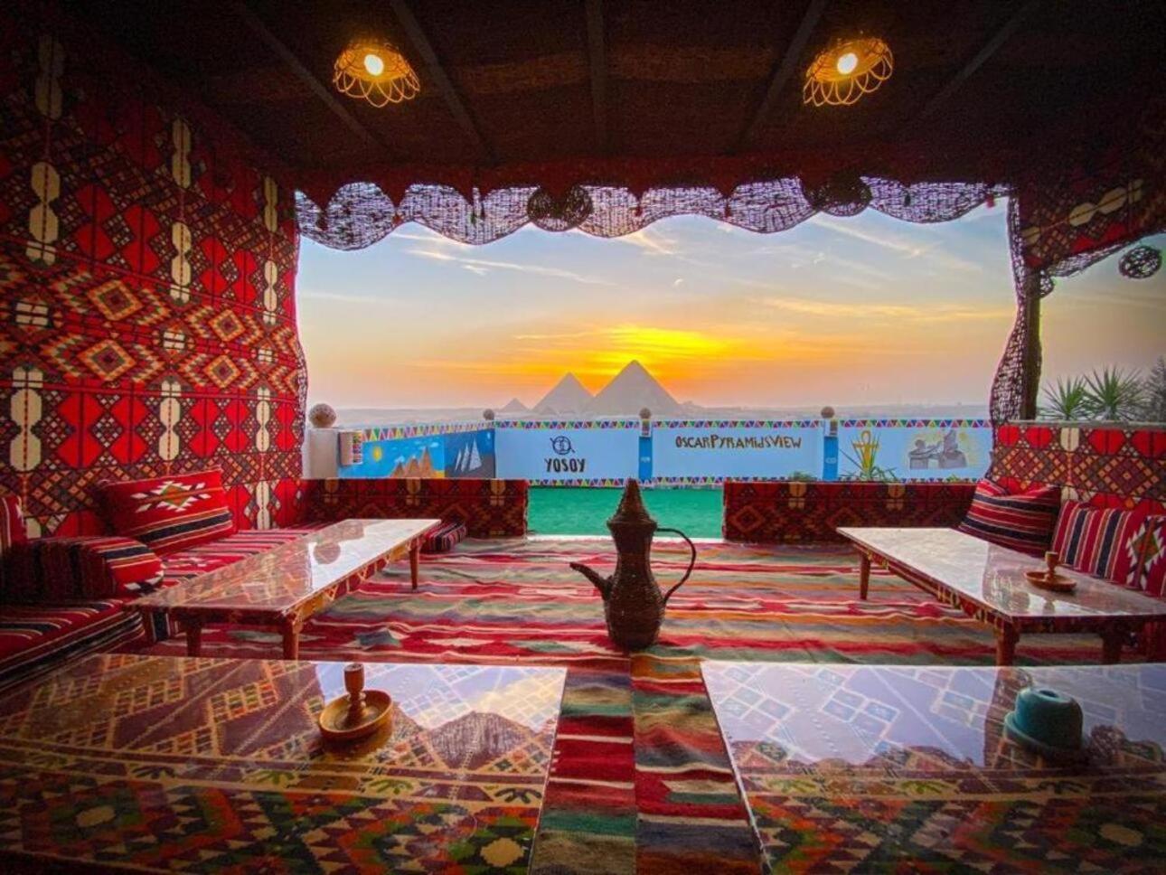 Oscar Pyramids View Hotel Nazlet el-Sîsi Kültér fotó